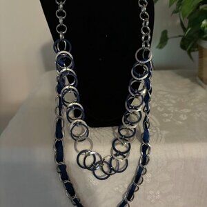 Beautiful Lane Bryant Blue Color in Silver Tone (37") for any occasion